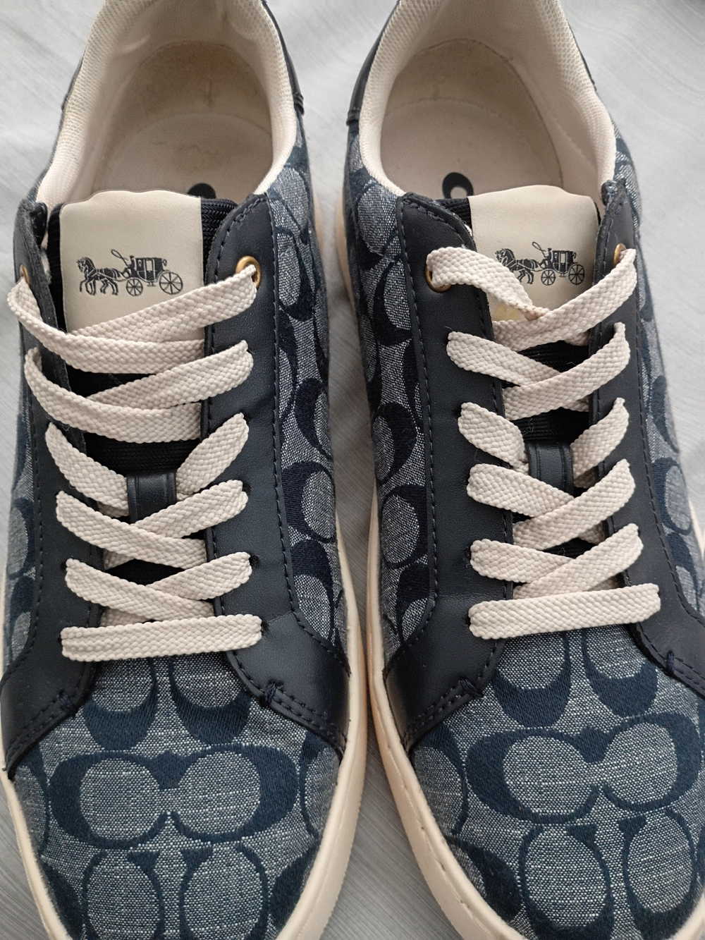 Coach Soho Sneaker In Signature Denim Blue & Black US 8D Code CHO87